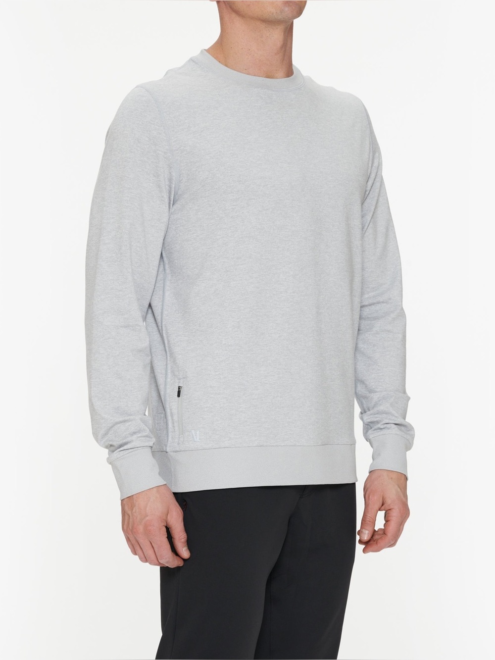 Vuori Ponto Performance Crew Platinum Heather medium